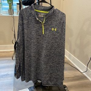 XXL Blue Under Armour Heat Gear Quarter Zip